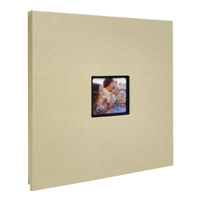 フエルネット 窓抜きフォトアルバム Sサイズ 黒台紙 ベージュ FN-SW-BEの商品画像1枚目