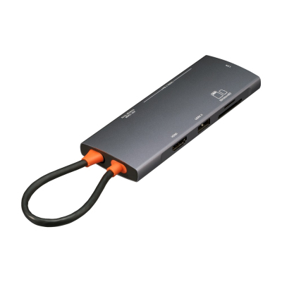 ナカバヤシ PD対応 Type-C 9in1 アルミドッキングステーション/グレー UD-C05GY (tm)の商品画像2枚目
