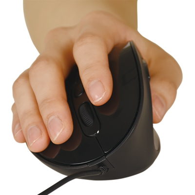 ナカバヤシ 有線静音5ボタンBlueLEDエルゴマウス/ブラック MUS-UKF171BK (tm)の商品画像7枚目