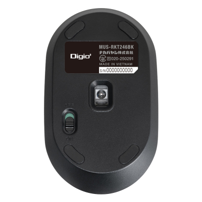 ナカバヤシ 小型無線静音3ボタンBlueLEDマウス/ブラック MUS-RKT246BK (tm)の商品画像11枚目