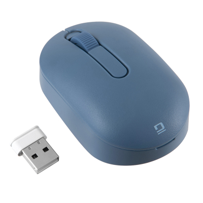 ナカバヤシ 小型無線静音3ボタンBlueLEDマウス/ブルー MUS-RKT246BL (tm)の商品画像1枚目