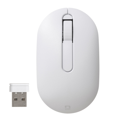 ナカバヤシ 小型無線静音3ボタンBlueLEDマウス/ホワイト MUS-RKT246W (tm)の商品画像9枚目