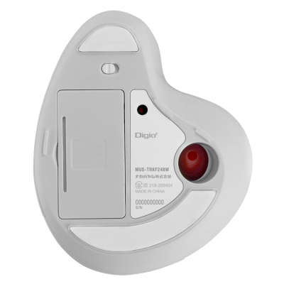 ナカバヤシ 無線エルゴ静音5ボタン光学式トラックボール/ホワイト MUS-TRKF248W (tm)の商品画像13枚目