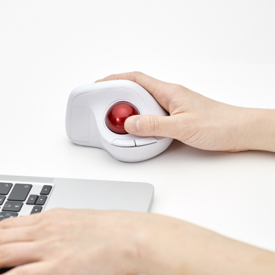 ナカバヤシ 無線エルゴ静音5ボタン光学式トラックボール/ホワイト MUS-TRKF248W (tm)の商品画像15枚目