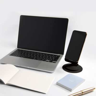 ナカバヤシ　折りたたみスマートフォンスタンド／ブラック　SMA-H008BK　(tm)の商品画像5枚目