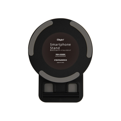 ナカバヤシ　折りたたみスマートフォンスタンド／ブラック　SMA-H008BK　(tm)の商品画像11枚目