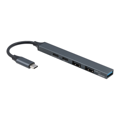 ナカバヤシ　PD　USB3.2G1＋2.0　5P　アルミハブ／グレー　UH-C3445GY　(tm)の商品画像2枚目