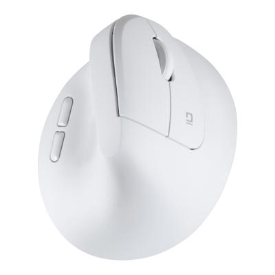 ナカバヤシ 無線静音5ボタンBlueLEDエルゴマウス/ホワイト MUS-RKF251W (tm)の商品画像1枚目