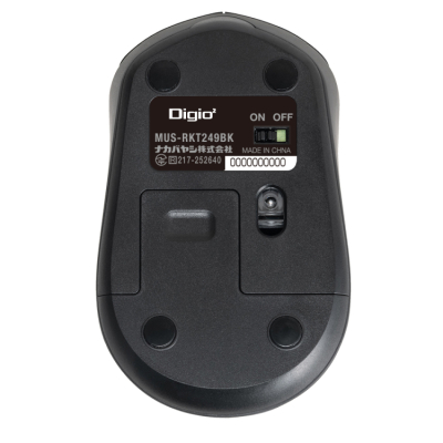 ナカバヤシ 小型無線静音3ボタンBlueLEDマウス/ブラック MUS-RKT249BK (tm)の商品画像10枚目