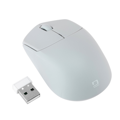 ナカバヤシ 小型無線静音3ボタンBlueLEDマウス/グレー MUS-RKT249GY (tm)の商品画像1枚目