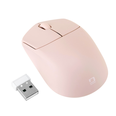 ナカバヤシ 小型無線静音3ボタンBlueLEDマウス/ピンク MUS-RKT249P (tm)の商品画像1枚目