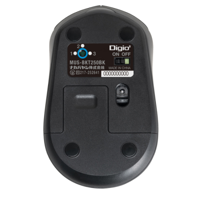 ナカバヤシ 小型BT静音3ボタンBlueLEDマウス/ブラック MUS-BKT250BK (tm)の商品画像10枚目