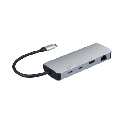 ナカバヤシ PD対応 Type-C 8in1マルチコネクトドッキングステーション/シルバー UD-C15SL (tm)の商品画像7枚目