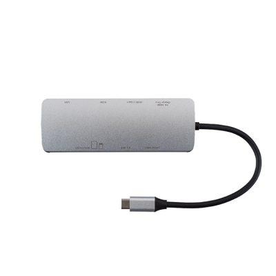 ナカバヤシ PD対応 Type-C 8in1マルチコネクトドッキングステーション/シルバー UD-C15SL (tm)の商品画像2枚目