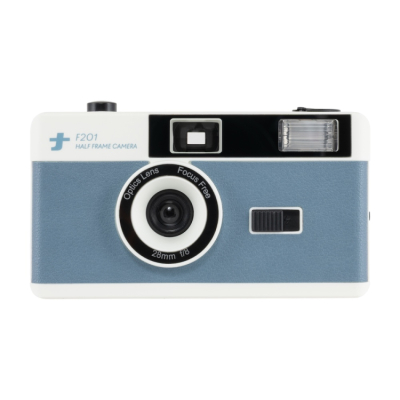 ナカバヤシ　フィルムナカメラhalf／ブルー　CAM-F201BL　(tm)の商品画像1枚目