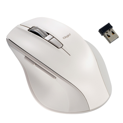 高速スクロール 無線静音5ボタン BLEDマウス／グレージュ MUS-RKF164GY　(tm)の商品画像2枚目