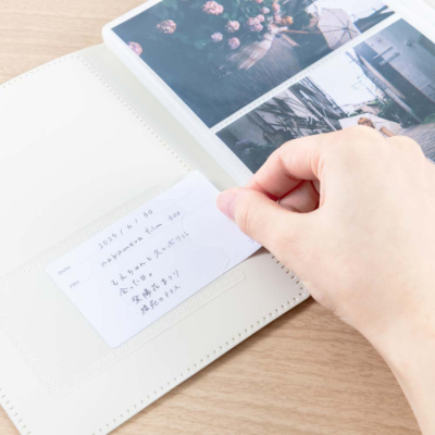 ナカバヤシ フィルムナアルバム 40/ホワイト L判2段ポケット 40枚収納 A-NAPL-400-Wの商品画像6枚目