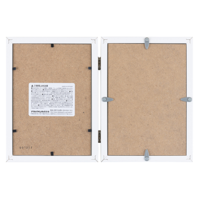 ナカバヤシ 鏡&フォトフレーム/2面/2L・KG/ホワイト F-TW-117-Wの商品画像2枚目