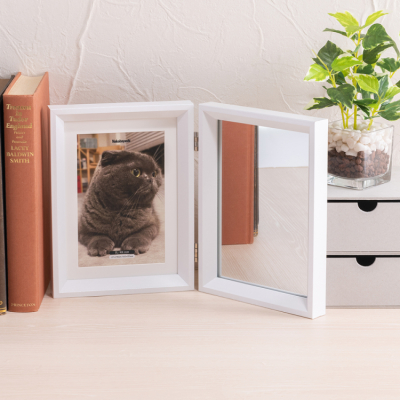 ナカバヤシ 鏡&フォトフレーム/2面/2L・KG/ホワイト F-TW-117-Wの商品画像3枚目