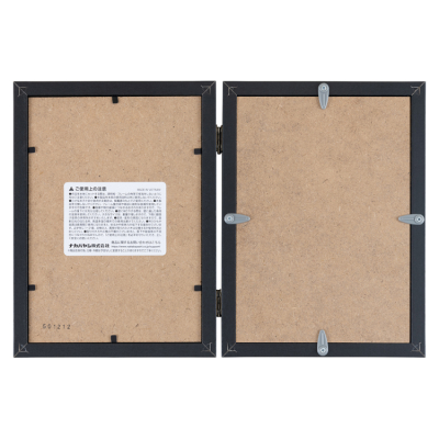 ナカバヤシ 鏡&フォトフレーム/2面/2L・KG/ブラック F-TW-117-Dの商品画像2枚目