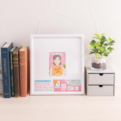 ナカバヤシ メモリアルフォトフレーム/色紙/ホワイト F-TW-118-Wの商品画像5枚目