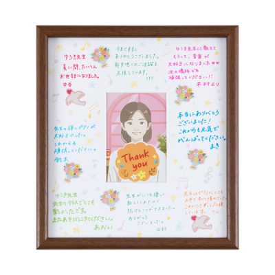 ナカバヤシ メモリアルフォトフレーム/色紙/ブラウン F-TW-118-BRの商品画像4枚目