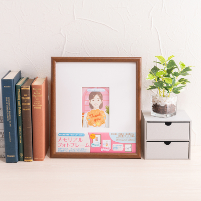 ナカバヤシ メモリアルフォトフレーム/色紙/ブラウン F-TW-118-BRの商品画像5枚目