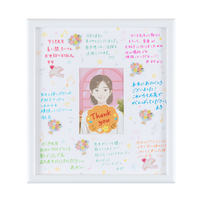 ナカバヤシ メモリアルフォトフレーム/色紙/ホワイト F-TW-118-Wの商品画像4枚目