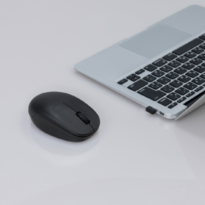 ナカバヤシ　無線静音　3ボタン　BlueLEDマウス／ブラック　MUS-RKT247BK　(tm)の商品画像3枚目