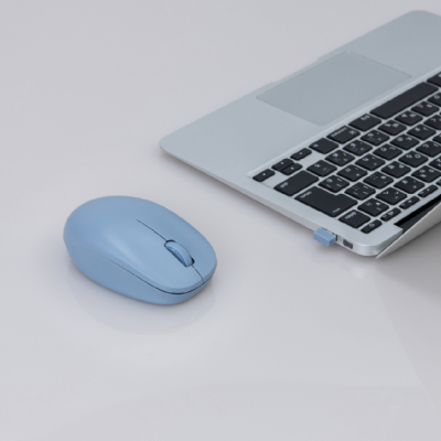 ナカバヤシ　無線静音　3ボタン　BlueLEDマウス／ブルー　MUS-RKT247BL　(tm)の商品画像3枚目