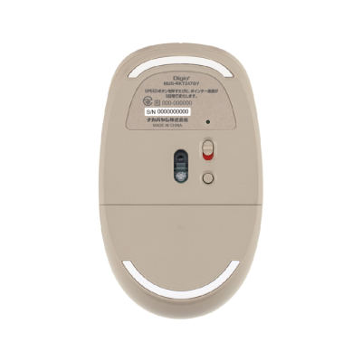 ナカバヤシ　無線静音　3ボタン　BlueLEDマウス／グレージュ　MUS-RKT247GY　(tm)の商品画像8枚目