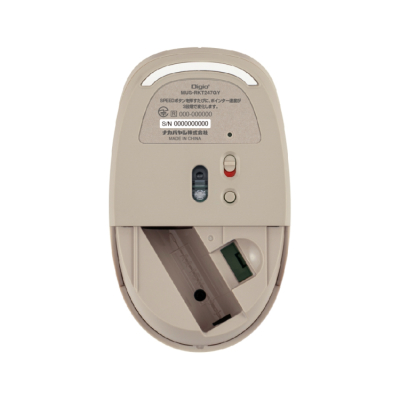 ナカバヤシ　無線静音　3ボタン　BlueLEDマウス／グレージュ　MUS-RKT247GY　(tm)の商品画像9枚目