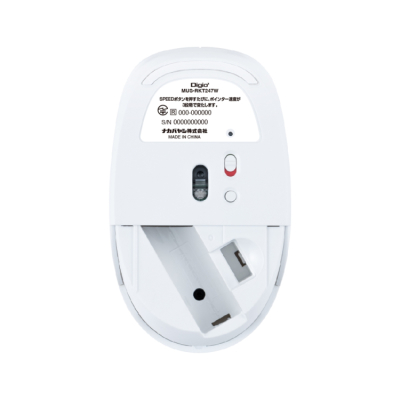 ナカバヤシ　無線静音　3ボタン　BlueLEDマウス／ホワイト　MUS-RKT247W　(tm)の商品画像9枚目
