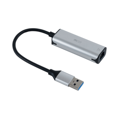 ナカバヤシ　USB　A-有線LANアダプタ　1Gbps／銀　ULA-A01SL　(tm)の商品画像1枚目