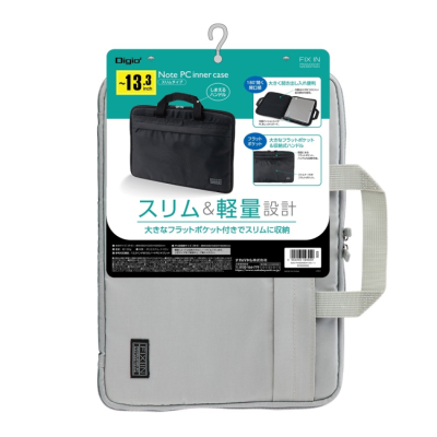 ナカバヤシ　13.3インチPC用インナーケーススリムタイプ グレー　SZC-FIXS005GY　(tm)　の商品画像3枚目