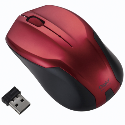 ナカバヤシ　無線静音3ボタンBlueLEDマウス　レッド　MUS-RKT125R　(tm)　の商品画像2枚目