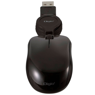 ナカバヤシ くるんとmini 小型巻き取り有線3ボタンBlueLEDマウス ブラック MUS-UKT166BK (tm) の商品画像4枚目