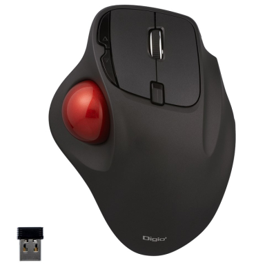 ナカバヤシ　スタンダード 無線5ボタン光学式親指トラックボール ブラック　MUS-TRIF175BK　(tm)　の商品画像1枚目