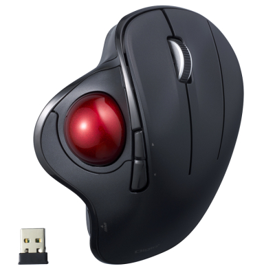 ナカバヤシ　角度可変スタンド付き。無線 親指5ボタン光学式トラックボール/ブラック　MUS-TRIF180BK　(tm)の商品画像13枚目