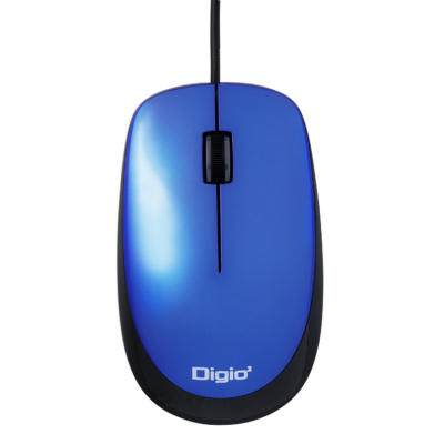 ナカバヤシ 小型 有線 3ボタン光学式マウス ブルー MUS-UKT114GBL (tm) の商品画像1枚目