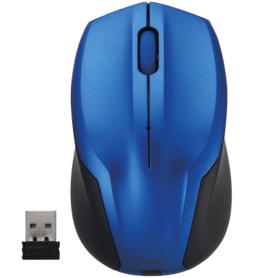 ナカバヤシ　無線 静音 3ボタンBlueLEDマウス　ブルー　MUS-RKT125GBL　(tm)　の商品画像1枚目