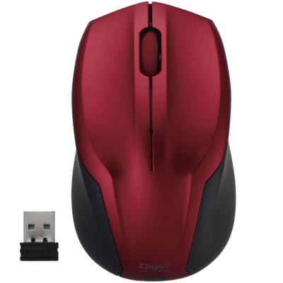 ナカバヤシ 無線 静音 3ボタンBlueLEDマウス レッド MUS-RKT125GR (tm) の商品画像1枚目