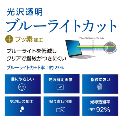 ナカバヤシ　Surface Laptop Go用 ブルーライトカットフィルム　TBF-SFLG20FLKBC　(tm)　の商品画像2枚目