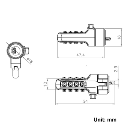 ナカバヤシ セキュリティロック ダイヤルタイプ Noble Wedge専用 2.0m SL-062 (tm) の商品画像3枚目