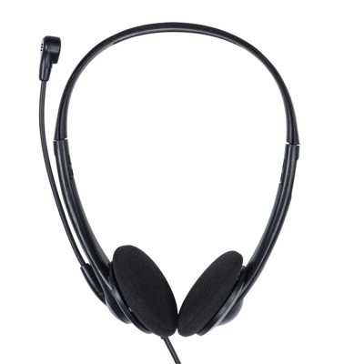 ナカバヤシ 4極ヘッドセット/ブラック MHM-STB28BK (tm) の商品画像1枚目