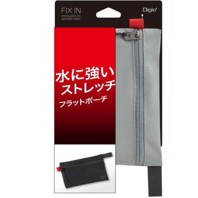 ナカバヤシ フラットポーチ グレー SZC-GDP12GY (tm) の商品画像3枚目