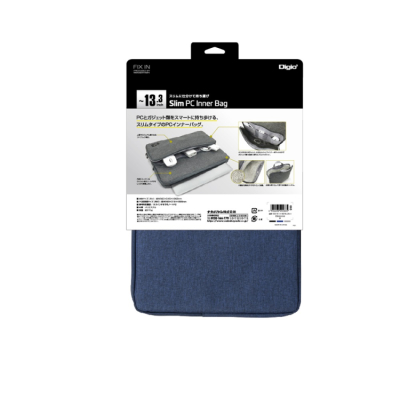 ナカバヤシ 13インチ汎用PCインナーバッグ/スリム/ブルー SZC-FC131907BL (tm) の商品画像5枚目