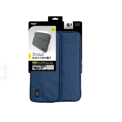 ナカバヤシ　15インチ汎用PCインナーバッグ／スリム／ブルー　SZC-FC151907BL　(tm)　の商品画像4枚目