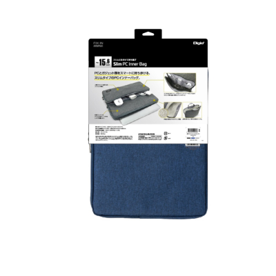 ナカバヤシ　15インチ汎用PCインナーバッグ／スリム／ブルー　SZC-FC151907BL　(tm)　の商品画像5枚目