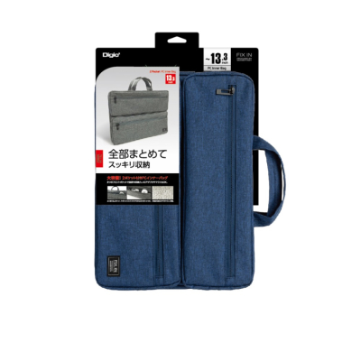 ナカバヤシ 13インチ汎用PCインナーバッグ/2ポケット付/ブルー SZC-FC131908BL (tm) の商品画像3枚目